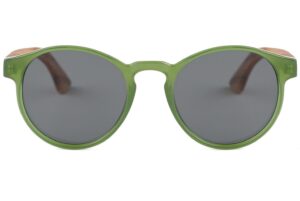 Front view of green sunglasses
