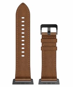 Dark brown leather maverick Apple Watch band