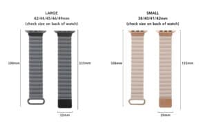 Dimensions of ripple leather Apple Watch bands