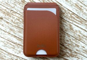 brown MagSafe wallet