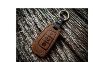 leather car key cover
