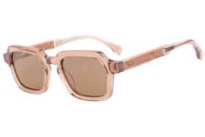 Arden Amber Sunglasses with wood temples