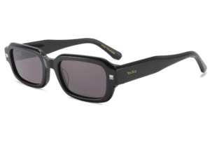 Valley black rectangular sunglasses by buko