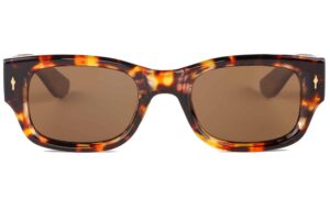 front of woodstock thin rectangular sunglasses