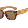woodstock sunglasses with tortoiseshell frame and wooden arms
