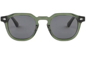 front view of capri olive green sunglasses