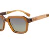 river amber sunglasses model with wood arms