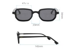 catalonia thin rectangular sunglasses dimensions