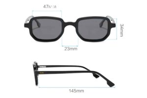 catalonia thin rectangular sunglasses dimensions