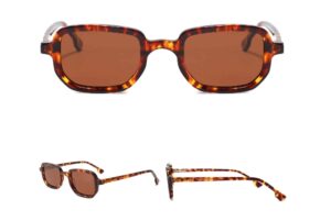catalonia sunglasses with thin rectangular tortoiseshell colour frame by buKo.