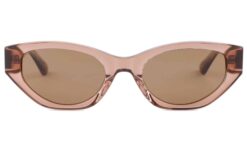 front view of Havana sunglasses with amber brown frame