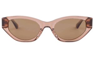 front view of Havana sunglasses with amber brown frame