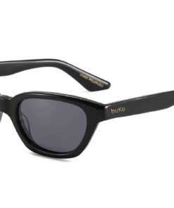Monaco sunglasses by Buko in black acetate frame with grey polarised lenses