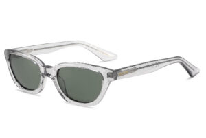 Monaco sunglasses by Buko in clear acetate frame with green polarised lenses