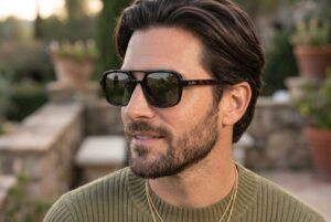 Brando fire sunglasses on a male model