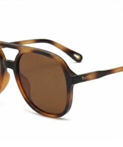 Buko Wategos sunglasses in tortoiseshell acetate frame with brown polarised lenses and arched double bridge