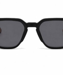 front view of manta black wooden sunglasses