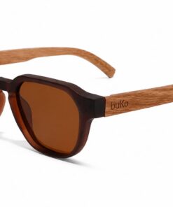 Manta brown sunglasses with light wooden arms
