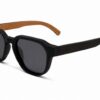 manta black sunglasses with wooden arms