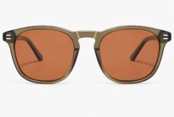 front view of dune green sunglasses