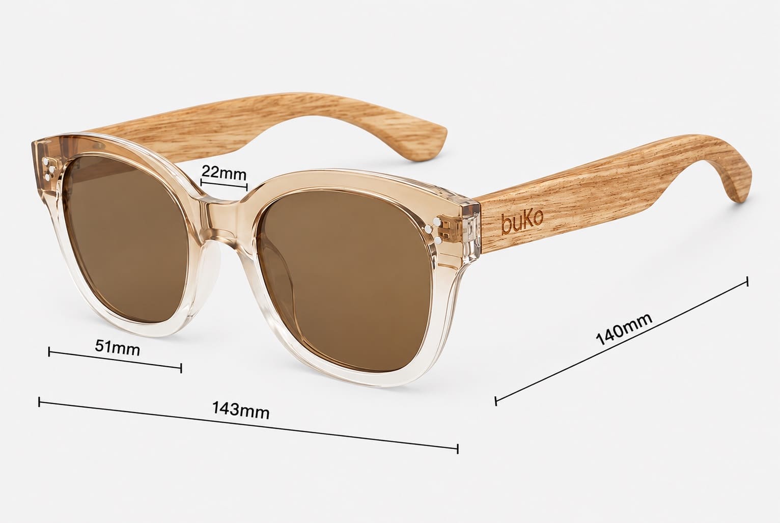 dimensions of porter wooden sunglasses